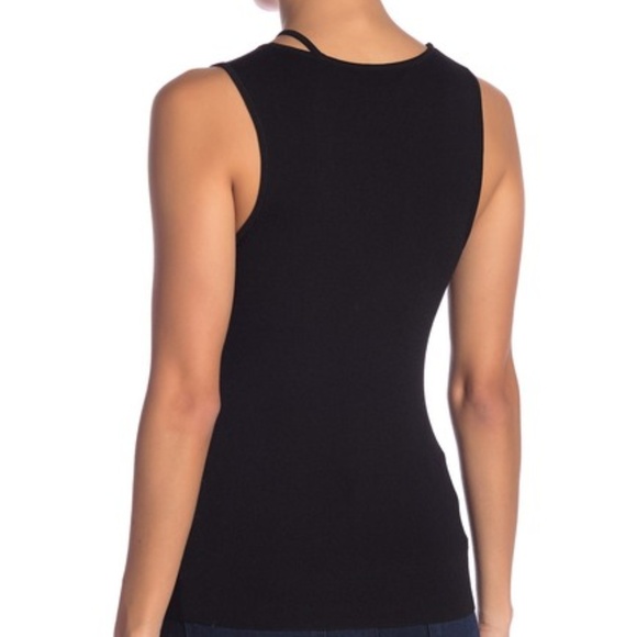 360 Cashmere | black double strap tank  M - Picture 2 of 6